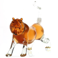 Tiger - shaped  Lead Free Crystal Liquor Decanter with